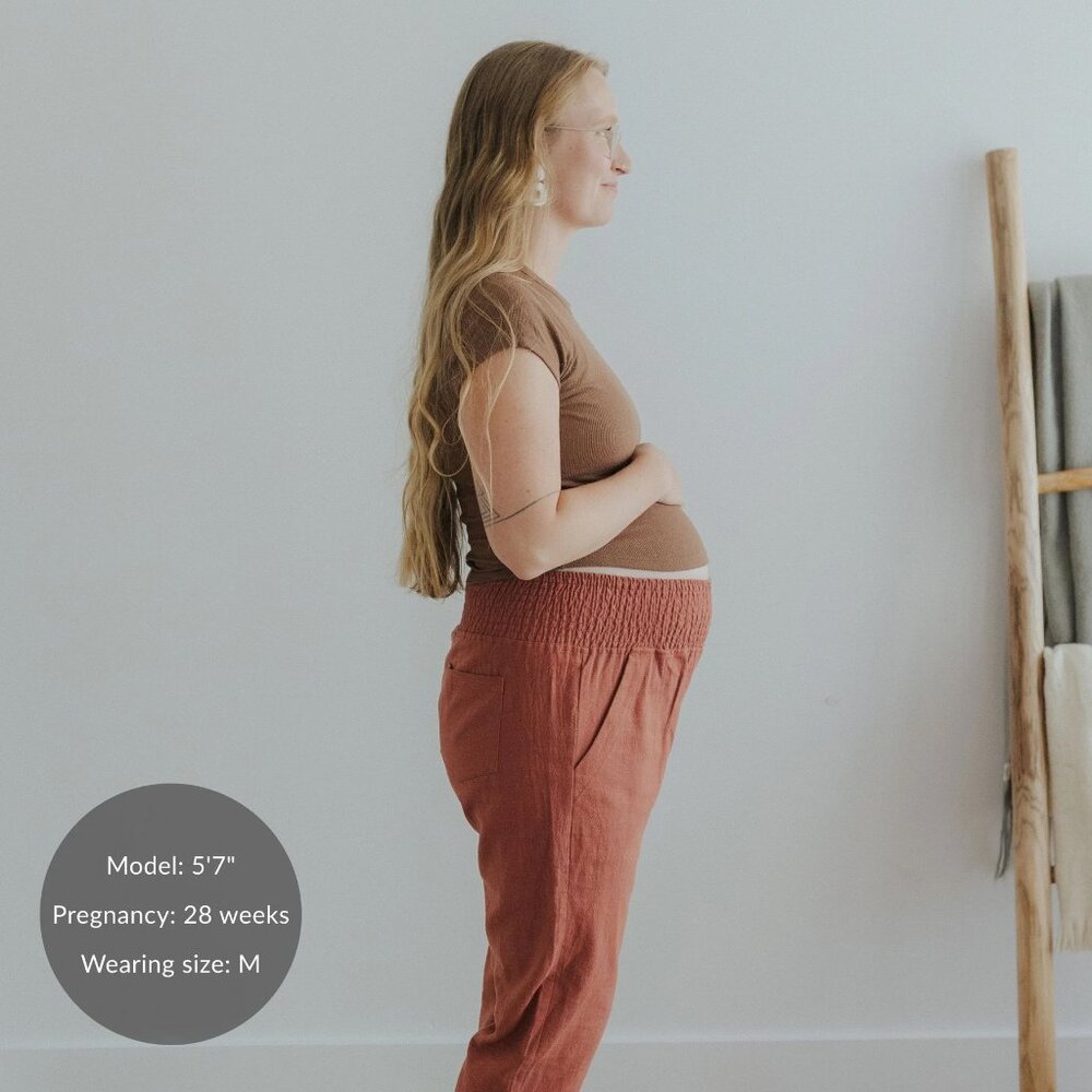 Women's Rust Maternity Pants by Emme Mama